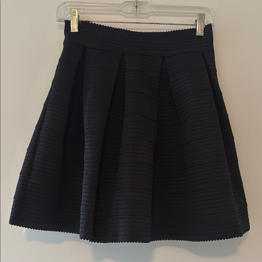 Express Black Knee-Length A-Line Skirt